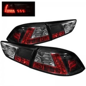 Mitsubishi Lancer LED Tail Lights - SPYDER - Black - `08-`14