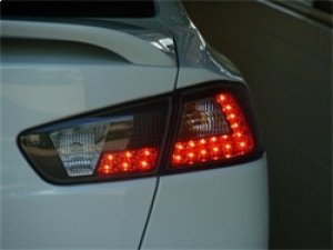 Mitsubishi Lancer LED Tail Lights - Rear - SPYDER - Smoke - `08-`14