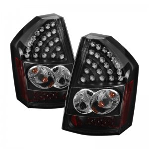 Chrysler 300C LED Tail Lights - SPYDER - ALT-YD-C308-LED-BK - Black - `08-`10