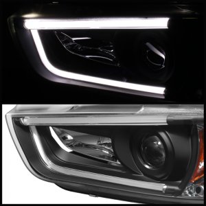 Dodge Charger Headlights - SPYDER - DRL Projector Headlights - Black - `11-`14