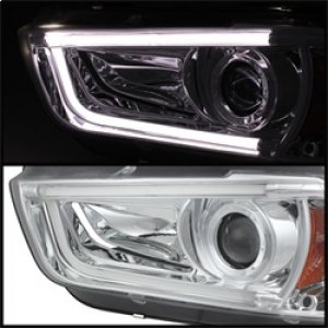 Dodge Charger Headlights - SPYDER - Projector, Light Tube, DRL, Xenon Model - Chrome - `11-`14