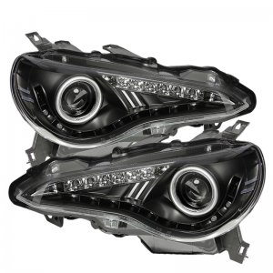 Subaru BRZ Headlights - SPYDER - Projector Headlights- DRL LED - Black - `12-`14