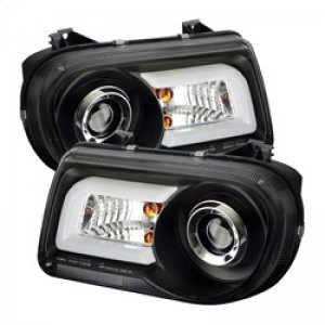 Chrysler 300C Headlights - SPYDER - Projector LED DRL High/Low H7 - Black - `05-`10