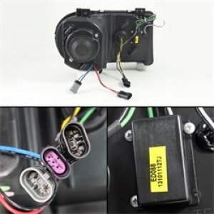 Chrysler 300C Headlights - SPYDER - Projector LED DRL High/Low H7 - Black - `05-`10