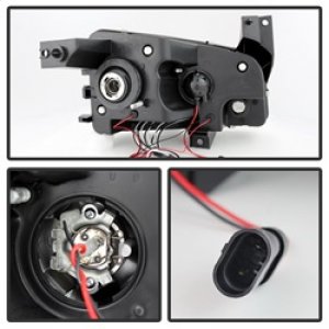 Dodge Charger Headlights - SPYDER - Halo LED Projector - Black Smoke - `06-`10
