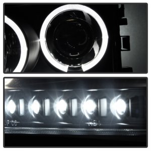 Dodge Charger Headlights - SPYDER - Halo LED Projector - Black Smoke - `06-`10