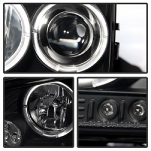 Dodge Charger Headlights - SPYDER - Halo LED Projector - Black Smoke - `06-`10