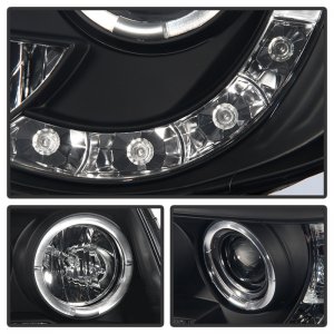Toyota Tacoma Headlights - SPYDER - Projector, LED Halo - Black Smoke - `05-`11