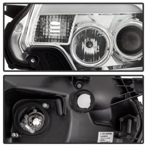 Toyota Tacoma Headlight Set - SPYDER - Projector Headlights, Light Bar DRL - Chrome - `12-`16