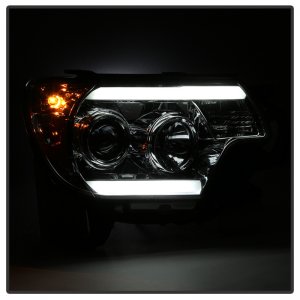 Toyota Tacoma Headlight Set - SPYDER - Projector Headlights, Light Bar DRL - Chrome - `12-`16