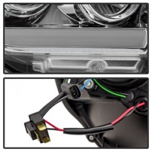 Toyota Tacoma Headlight Set - SPYDER - Projector Headlights, Light Bar DRL - Chrome - `12-`16