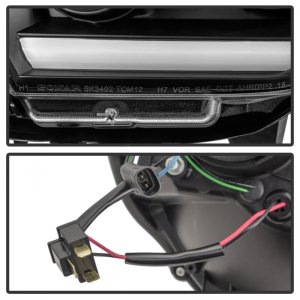 Toyota Tacoma Headlights - SPYDER - Projector Light Bar DRL - Black - `12-`15