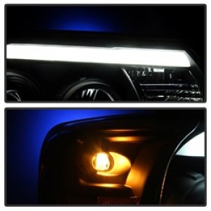 Toyota Tacoma Headlights - SPYDER - Projector Light Bar DRL - Black - `12-`15