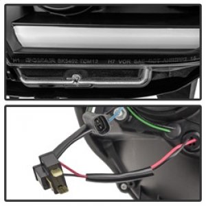 Toyota Tacoma Headlights - SPYDER - Projector Light Bar DRL - Black - `12-`15