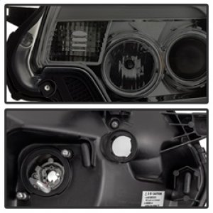 Toyota Tacoma Headlights - SPYDER - Projector Headlights, Light Bar DRL - Smoke - `12-`16
