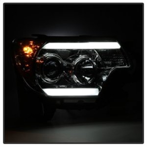 Toyota Tacoma Headlights - SPYDER - Projector Headlights, Light Bar DRL - Smoke - `12-`16