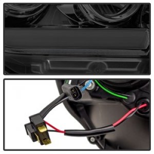 Toyota Tacoma Headlights - SPYDER - Projector Headlights, Light Bar DRL - Smoke - `12-`16