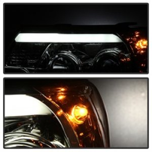 Toyota Tacoma Headlights - SPYDER - Projector Headlights, Light Bar DRL - Smoke - `12-`16