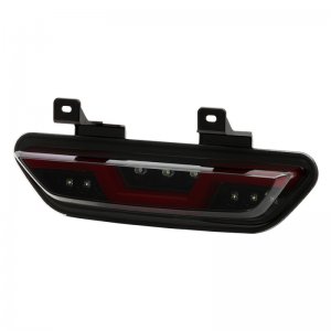 Ford Mustang Tail Lights - SPYDER - LED Reverse Lights - Black Smoke w/ Red Bar - `15-`16