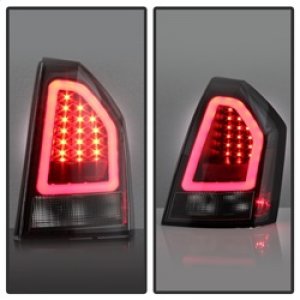 Chrysler 300 LED Tail Lights - Rear - SPYDER - Version 2 Light Bar - Black - `05-`07