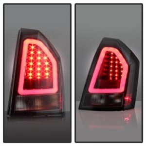 Chrysler 300C LED Tail Lights - Rear - SPYDER - Version 2 - Black - `05-`07