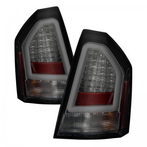 Chrysler 300C LED Tail Lights - Rear - SPYDER - Version 2 Light Bar - Smoke - `05-`07