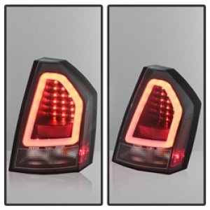 Chrysler 300C LED Tail Lights - Rear - SPYDER - Version 2, Light Bar - Black - `08-`10