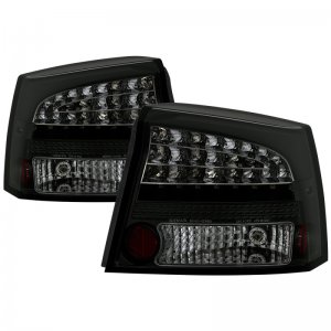Dodge Charger LED Tail Lights - SPYDER - Black Smoke - `06-`08