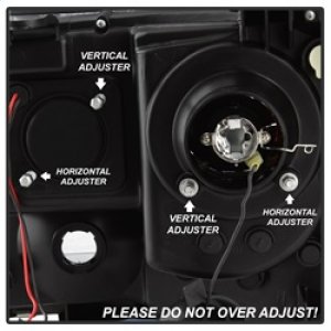 Toyota Tacoma Headlights - SPYDER - Projector, Version 2, Light Bar DRL - Black - `05-`11