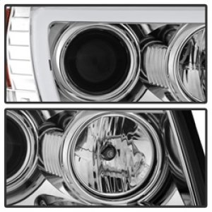 Toyota Tacoma Headlights - SPYDER - Projector Headlights, Version 2, Light Bar DRL - Chrome - `05-`11