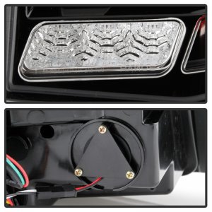 Ford Mustang LED Tail Lights - SPYDER - Light Bar Sequential Turn Signal - Black - `10-`12