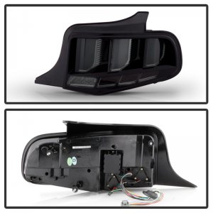 Ford Mustang LED Tail Lights - SPYDER - Sequential Turn Signal - Smoke - `10-`12