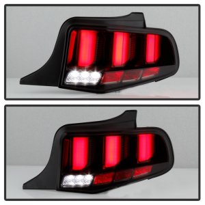 Ford Mustang LED Tail Lights - SPYDER - Sequential Turn Signal - Smoke - `10-`12