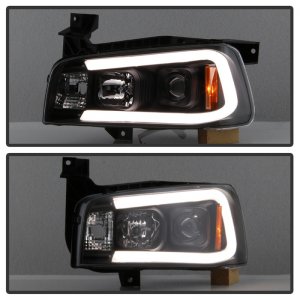 Dodge Charger Headlights - SPYDER - LED Light Bar - Black - `06-`10
