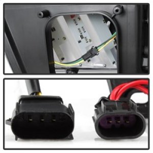 Ford Mustang Headlights - SPYDER - Projector, LED Signals - Black - `10-`13