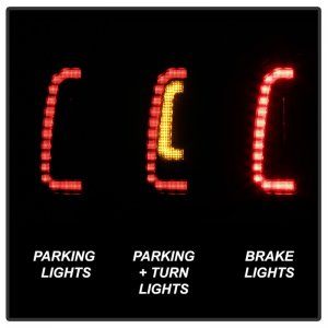 Toyota Tacoma Tail Lights - Rear - SPYDER - LED, Black Smoke - Smoke - `05-`15