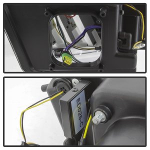 Ford Mustang Headlights - SPYDER - Projector Headlights, Sequential Turn Signal, HID Model Only - Black - `13-`14