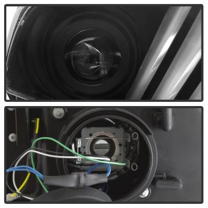 Ford Mustang Headlights - SPYDER - Projector Headlights, Sequential Turn Signal, HID Model Only - Black - `13-`14