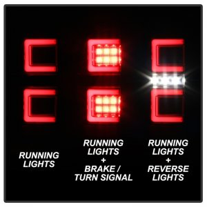 Toyota Tacoma LED Tail Lights - Rear - SPYDER - Black - `16-`17