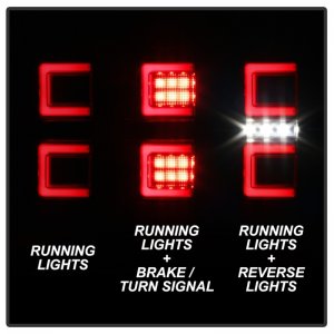 Toyota Tacoma LED Tail Lights - SPYDER - Black Smoke - `16-`17