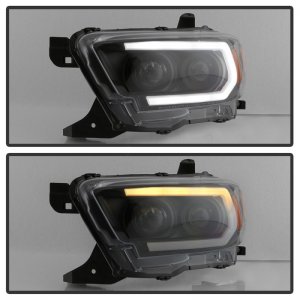 Toyota Tacoma Headlights - SPYDER - Projector, Sequential LED Turn Signal - Black - `16-`18