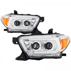 Toyota Tacoma Headlights - SPYDER - Projector, Sequential LED Turn Signal - Chrome - `16-`18