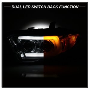 Toyota Tacoma Headlights - SPYDER - Projector, Sequential LED Turn Signal - Chrome - `16-`18