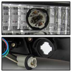 Ford Mustang Tail Lights - SPYDER - White Light Bar LED - Black - `05-`09