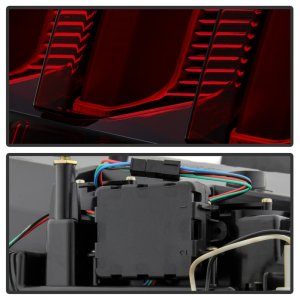 Ford Mustang Tail Lights - SPYDER - LED, Red Light Bar - Smoke - `05-`09