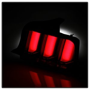 Ford Mustang Tail Lights - SPYDER - LED, Red Light Bar - Smoke - `05-`09