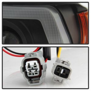 Toyota Tacoma Headlights - SPYDER - Projector with Sequential LED Turn Signal - Black Smoke - `16-`18