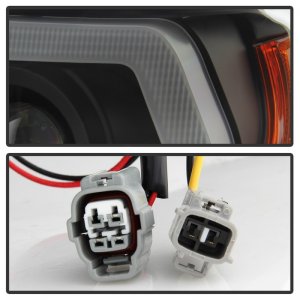 Toyota Tacoma Headlights - SPYDER - Projector with Sequential LED Turn Signal - Black Smoke - `16-`18