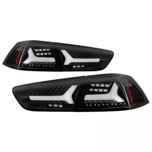 Mitsubishi Lancer Tail Lights - SPYDER - LED Version 2 - Black - `08-`14