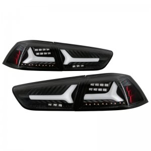Mitsubishi Lancer Tail Lights - SPYDER - LED Version 2 - Black - `08-`14